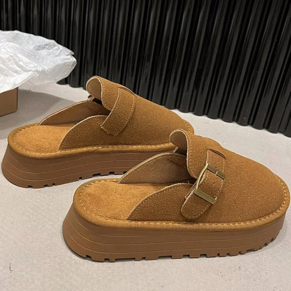 Camel Casual Women's Thick Sole Suede Leather Shoes - Picture 5 of 6